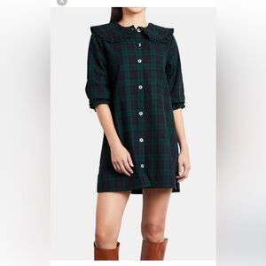 Hill House Evelyn Tartan Dress - Size Small